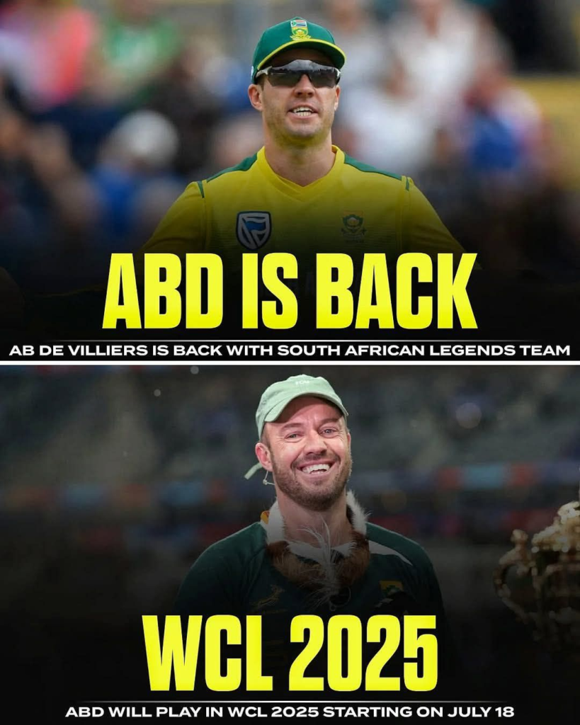 AB de Villiers Is Back: A Global Comeback on the WCL Stage