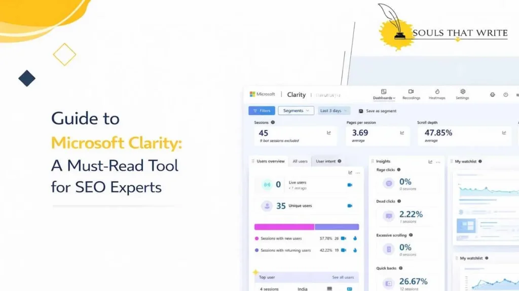 Microsoft Clarity is great helping hand for SEO team to track user behaviour